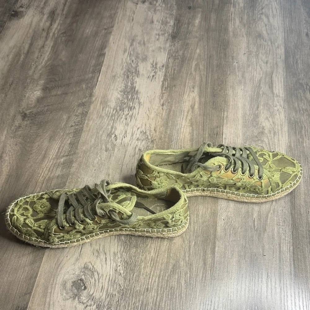 Toni Pons Far Espadrille Khaki Green Lace Shoe